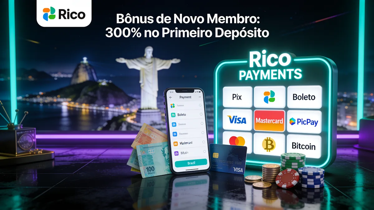 rico bet no Brasil — Bônus de Novo Membro: 300% no Primeiro Depósito